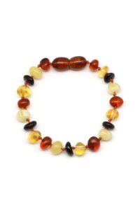 Bracelet de dentition pour bébé en ambre naturel – vue avant