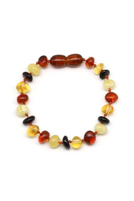 Bracelet de dentition pour bébé en ambre naturel – vue avant