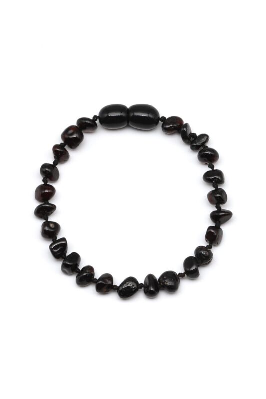 Bracelet bébé en ambre naturel – photo vue de face