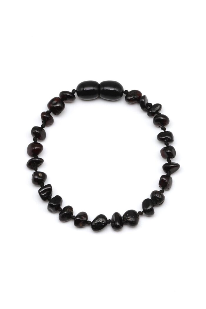 Bracelet bébé en ambre naturel – photo vue de face