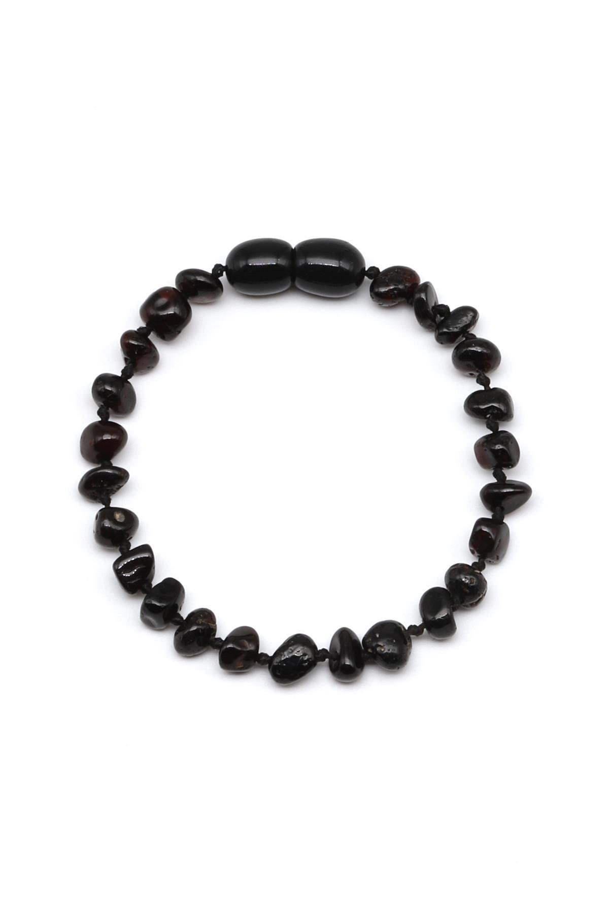 Bracelet bébé en ambre naturel – photo vue de face