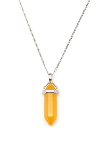 Collier en argent 925 avec pendentif en agate pierre fine