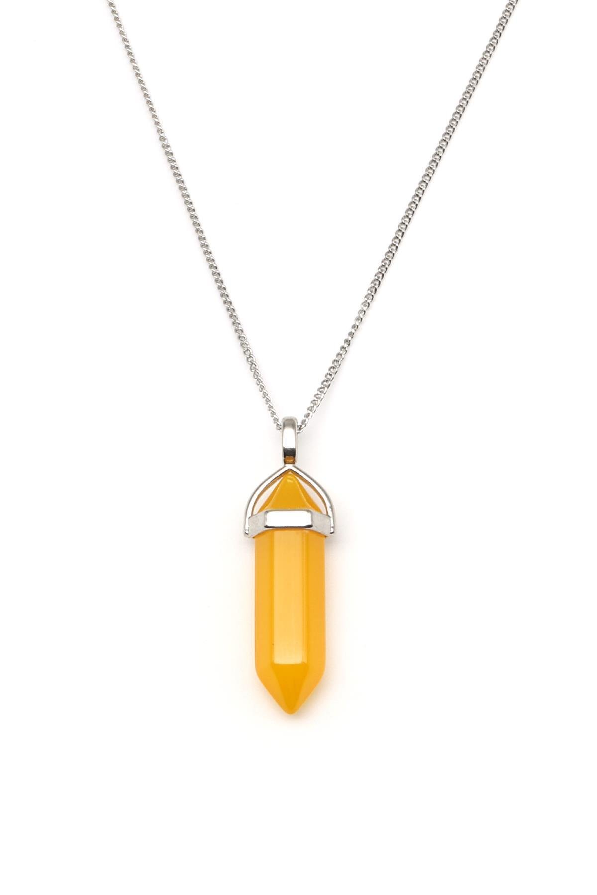 Collier en argent 925 avec pendentif en agate pierre fine